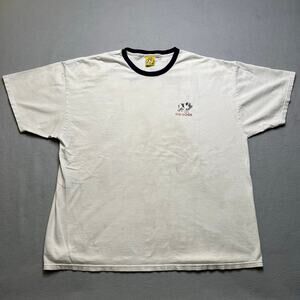 Vintage Big Dogs T Shirt Mens XXL White Ringer Attitude To Spare Santa Barbara
